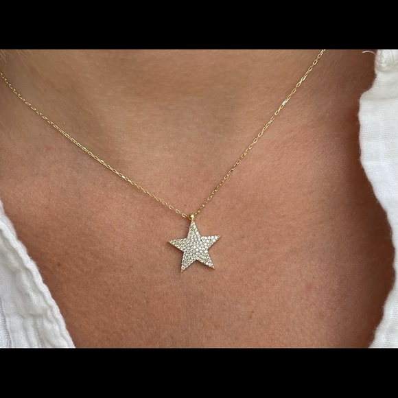 Jewelry - Gold star necklace star pendant necklace